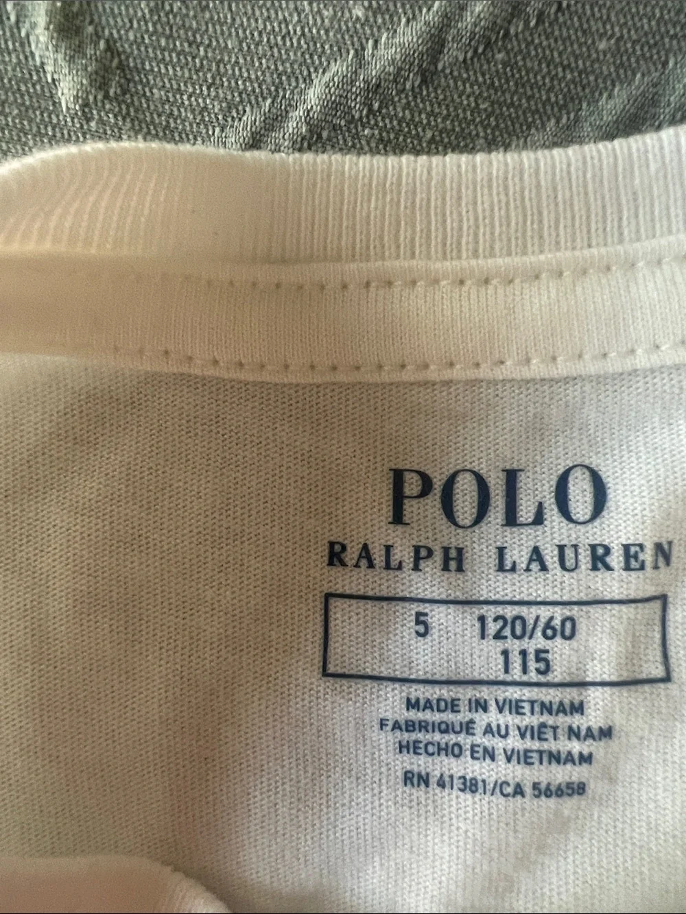 Ralph Lauren White Polo Bear Long Sleeve Tee with Navy & Green Outfit for girls!